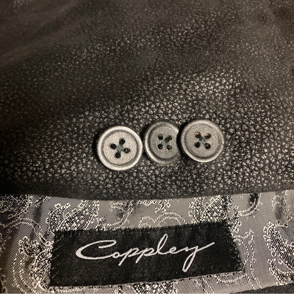Coppley Sport Coat Mens 40R Black Faux Suede Velvet Blazer Made in Canada